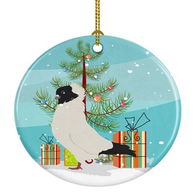 Caroline's Treasures Nun Pigeon Christmas Ceramic Ornament, Teal Christmas Tree Hanging Decorations for Home Christmas Holiday, Party, Gift, 3 in, Multicolor