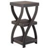 The Lakeside Collection Distressed Twisted Wood Accent Table - Distressed Black view 1