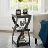 The Lakeside Collection Distressed Twisted Wood Accent Table - Distressed Black view 2