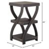 The Lakeside Collection Distressed Twisted Wood Accent Table - Distressed Black view 3