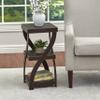 The Lakeside Collection Distressed Twisted Wood Accent Table - Distressed Black view 4