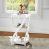 The Lakeside Collection Distressed Twisted Wood Accent Table - Distressed White view 2