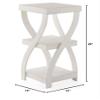 The Lakeside Collection Distressed Twisted Wood Accent Table - Distressed White view 3