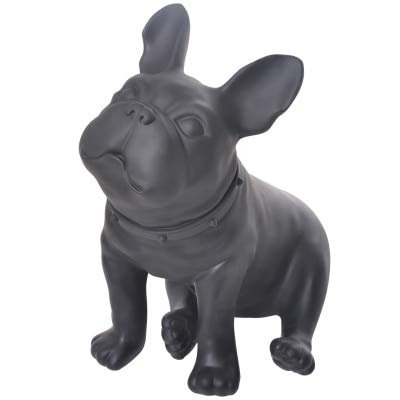 ZAMTAC Four Colors Plastic French Bulldog Sitting Dog Mannequin - (Color: Black)