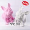 ZAMTAC Four Colors Plastic French Bulldog Sitting Dog Mannequin - (Color: Black) view 2