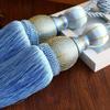 2Pcs Curtains Tieback Rope Tassel Curtains Buckle Curtain Strap Braided Tassels Tiebacks (Sky Blue) view 2