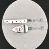 Aaron's Etching Stainless steel and glass Wild Ducks in flight Engraved Wedding Cake Knife Set & Champagne glasses with Names and Date view 3