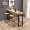 Barstools Wooden Seat Metal Legs | Footstool Chair High Stool Dining Chair as Kitchen | Bar | Breakfast Stool | Maximum Load 330lbs view 2