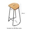 Barstools Wooden Seat Metal Legs | Footstool Chair High Stool Dining Chair as Kitchen | Bar | Breakfast Stool | Maximum Load 330lbs view 3