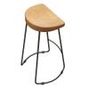 Barstools Wooden Seat Metal Legs | Footstool Chair High Stool Dining Chair as Kitchen | Bar | Breakfast Stool | Maximum Load 330lbs view 4