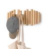 Umbra Picket Coat Rack Wall Mount  5 Flip-Down Wood Coat Hooks, Modern & Functional Storage, Easy Install Wall Hooks, Natural view 1