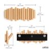 Umbra Picket Coat Rack Wall Mount  5 Flip-Down Wood Coat Hooks, Modern & Functional Storage, Easy Install Wall Hooks, Natural view 3