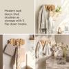 Umbra Picket Coat Rack Wall Mount  5 Flip-Down Wood Coat Hooks, Modern & Functional Storage, Easy Install Wall Hooks, Natural view 4