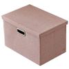 CHENGGUO Underwear Shoes Storage Box Toy Storage Box Folding Cardboard Box with Lids Miscellaneous Finishing Basket Multifunctional Storage Box (Set of 3) (Color : Pink) view 1