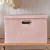 CHENGGUO Underwear Shoes Storage Box Toy Storage Box Folding Cardboard Box with Lids Miscellaneous Finishing Basket Multifunctional Storage Box (Set of 3) (Color : Pink) view 3