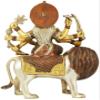 Exotic India Sheran Waali MATA -Goddess Durga - Brass Statue view 3