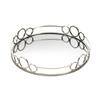 Accent Plus Silver Circles Mirrored Tray 12x12x2.5 view 1