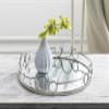 Accent Plus Silver Circles Mirrored Tray 12x12x2.5 view 3