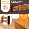 6 Pack Bamboo Drawer Dividers - 17" to 21.5" Expandable Adjustable Drawer Organizer for Kitchen Utensils, Large Kitchen Drawer Divider, Clothes, Dresser, Bedroom, Bathroom & Desk Drawer Separator Set view 4