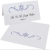 Intertwined Star of David Flourish Jewish Place Cards, Navy (Choose Color), Set of 60, Pre-cut and Scored - Wedding, Party, Dinner, and Special Events - Made in the USA view 2
