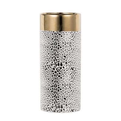 A&B Home Vase, Matte Gold, Matte Black