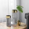 A&B Home Vase, Matte Gold, Matte Black view 3
