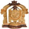 Exotic India Lord Venkateshvara as Balaji at Tirupati - Brass Statue - Color Red Gold Color view 1
