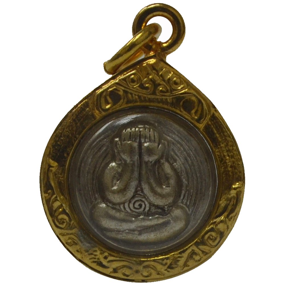 Thai Jewelry Amulets Phra Pidta Closed Eyes Amulets Loung Puu Naak Wat Huay Jarakheah Temple