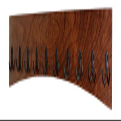 PEG AND RAIL Solid Cherry Arched Wall Mounted Coat Rack Double Bronze Hooks - Made in The USA (Dark Cherry, 36" x 4.5" - 7 Hooks)