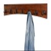 PEG AND RAIL Solid Cherry Arched Wall Mounted Coat Rack Double Bronze Hooks - Made in The USA (Dark Cherry, 36" x 4.5" - 7 Hooks) view 2