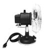 Modern Forms 9in Oscillating Plug-in Desk Fan with Three Speed Motor Control in Matte Black and Nickel Finish view 3