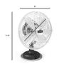 Modern Forms 9in Oscillating Plug-in Desk Fan with Three Speed Motor Control in Matte Black and Nickel Finish view 4