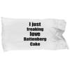 Battenberg Cake Lover Pillowcase I Just Freaking Love Funny Gift Idea for Bed Body Pillow Cover Case view 1