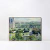 INVIN ART Framed Canvas Wall Art Les Tuileries, 1876 by Claude Monet Print Impressionist Landscape Painting Living Room Office Decor(Wood Color Slim Frame,18"x24") view 1