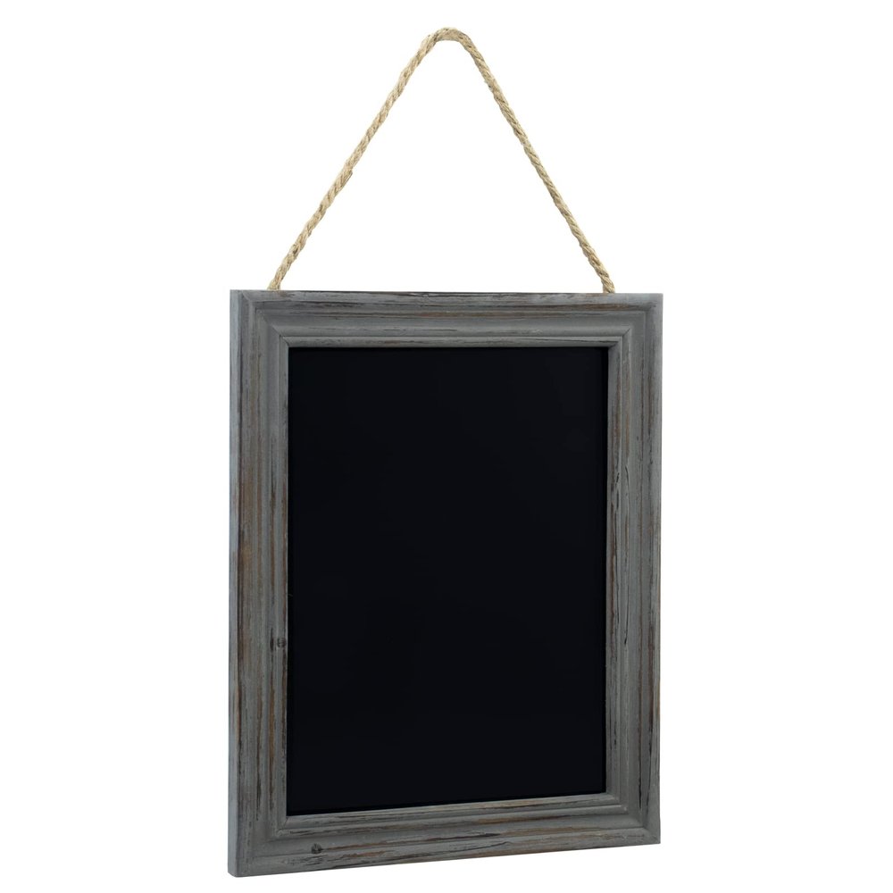 SANY DAYO HOME Rustic Wall Hanging Chalkboard Signs 14 x 11 inches Distressed Wood Framed Magnetic Display Board for Kitchen, Wedding Party, Pantry, Office, Classroom - Gray