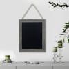 SANY DAYO HOME Rustic Wall Hanging Chalkboard Signs 14 x 11 inches Distressed Wood Framed Magnetic Display Board for Kitchen, Wedding Party, Pantry, Office, Classroom - Gray view 2