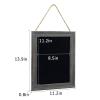 SANY DAYO HOME Rustic Wall Hanging Chalkboard Signs 14 x 11 inches Distressed Wood Framed Magnetic Display Board for Kitchen, Wedding Party, Pantry, Office, Classroom - Gray view 3