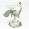 Rajasthan Gems Sterling Silver 925 Oil lamp Diya Deepak Religious Temple Peacock Bird 125 Gr view 1