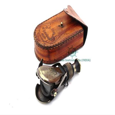 Mahira Nautical Antiqued Brass with Leather Case A