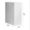AdirMed Locking Medicine Cabinet Wall Mounted First Aid Cabinet with Lock, Lockable Wall Medicine Cabinet with Dual Lock and Dual Keys, 21" H x 16" W x 6" D, White view 3