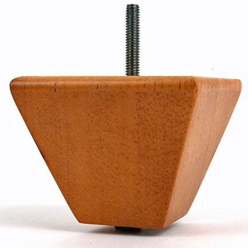 LEG DADDY 3" x 3 3/4" Maple Finish Pyramid Sofa Leg, Set of 4 (M10)