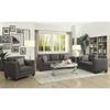 Acme Laurissa Track Arm Chair with Nailhead Trim in Light Charcoal Linen view 2