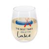 Pavilion - The Best Times Are At The Lake - 18 Oz Stemless Wine Glass view 1