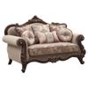 Acme Mehadi Upholstery Rolled Arm Loveseat with Queen Leg in Walnut view 1