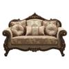 Acme Mehadi Upholstery Rolled Arm Loveseat with Queen Leg in Walnut view 4