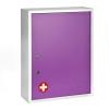 AdirMed Locking Medicine Cabinet Wall Mounted First Aid Cabinet with Lock, Lockable Wall Medicine Cabinet with Dual Lock and Dual Keys, 21" H x 16" W x 6" D, Purple view 1