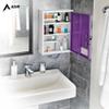 AdirMed Locking Medicine Cabinet Wall Mounted First Aid Cabinet with Lock, Lockable Wall Medicine Cabinet with Dual Lock and Dual Keys, 21" H x 16" W x 6" D, Purple view 2