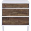 Acme Lurel Wooden Rectangular Nightstand in White and Weathered Oak view 4