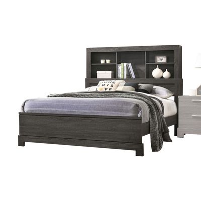 ACME Lantha Queen Bed w/Storage - - Gray Oak