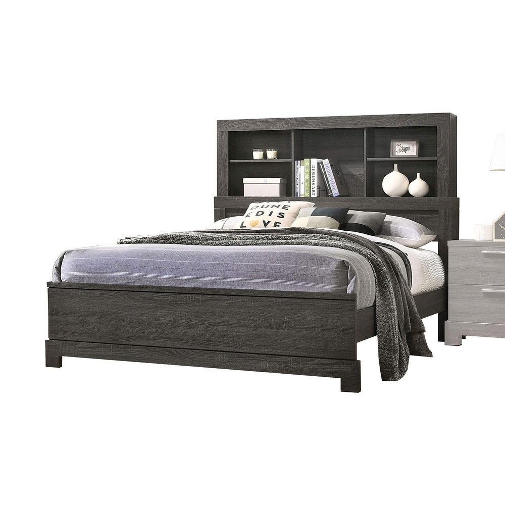 ACME Lantha Queen Bed w/Storage - - Gray Oak